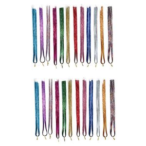 2X Hair Tinsel Strands Kit Tinsel Hair Extensions Fairy Hair Tinsel Kit For Women Girls With Tools 12 Colors 240408