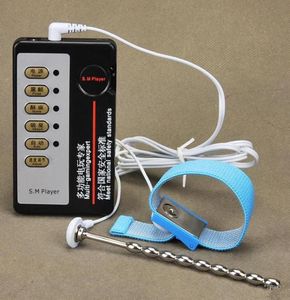 Electric Shock Sex uretral kateter låter penis plug rostfritt stål katetrar med penis ring sexleksaker för män sexprodukter cp36317490