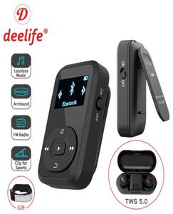 MP4 Players Deelife Sports Kit With Bluetooth Mp3 Player And TWS True Wireless Headphone For Running Jogging3802202