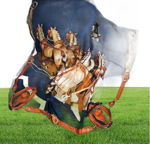 Дизайнерский шелковый шарф -пашмина для женщин 2022 летние апельсиновые лошади с печеночными шарфами.