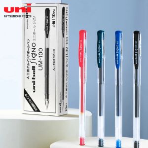 Pens 10ps Japanese UNI Neutral Pen UM100 Classic Carbon Water Pen 0.5mm Black Pen Stationery Exam Office Signature Pen Ballpoint Pen