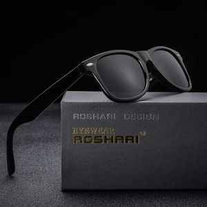 Sonnenbrille Roshari Classic Polarisierte Sonnenbrille Retro Unisex-Brille für Männer und Frauen A01-2140 24412