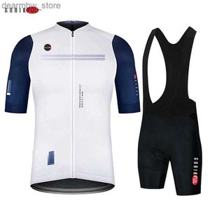 Jersey de ciclismo Define White New 2022 Cycling Team Jersey 20D Bike Shorts Suit ROPA CICLISMO Mens Summer Summer Quick Dry Bicyc Maillot Cloths L48