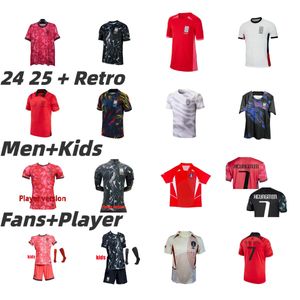 2024 2025 Maglie da calcio figlio della Corea del Sud Home Away Hwang Kim Jeong Sung Lee Kwon Black Training Football Shirt 21 22 23 24 Team National Long Man Kids Fan Version