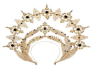 Acessórios elegantes da traje de faixa da cabeça da Virgem Maria Virgem Tiaras Capacete de Corte do Coroa da Coroa Angel Princesa Cabeça de Cosplay Wear8521041