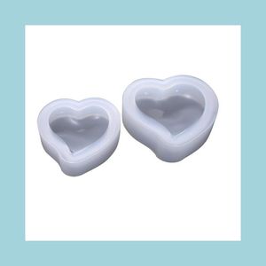 Moldes 3D Sile Heart Mold Resina Jóias pendentes de fabricação de argila Mod Clay Polymer Craft Craft DIY 3 Tamanho Drop Deliver