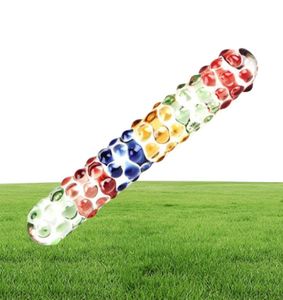 Colorful Dildo Crystal Penis Anal Butt Plug Vaginal GSpot Massager Female Mastuebator Glass Anus Plugs Sex Toys8158884