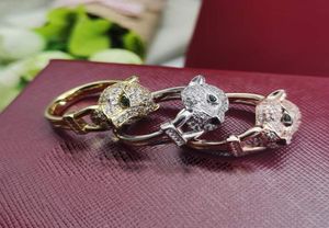 Panthere Series Ring Diamonds Top Quality Luxury Brand 18 K Rings Gilded Brand Brand Design New Selling Diamond Anniversary Presente Classic5007016