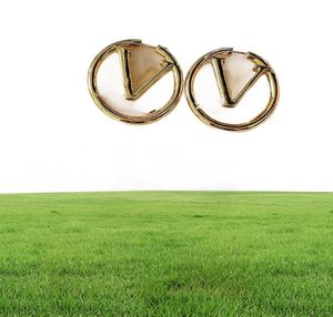 2022 Luxury Big Gold Hoop Earrings for Lady Women Orrous Girls Ear Studs Set Designer Jewelry Earring Valentine039S Day Gift EN3775479