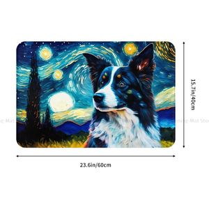 Border collie pies nie-poślizgowy gwiezdny nocny sypialnia matka