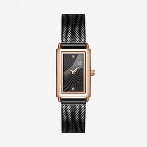Shengke Simple Style Quarz Armbanduhr Edelstahl Gold Silber Watchband 001 Hochwertige Uhren Edelstahl Hidden CLASP205U