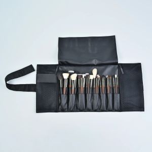 Kits 24 Taschen Schwarze Multifunktions -Make -up -Pinsel Bag Professionelle Kosmetikwerkzeuge Aufbewahrungshalter für Pinsel Dlya Kistey Organayzer