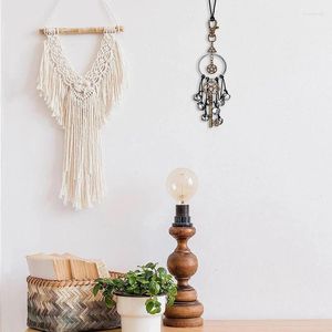 Decorative Figurines 3 Piece Rattan Wind Chimes Pray Crystal Witch Protect Door Handle Pendants Family Room Decoration