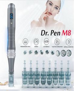 2021 DR PEN M8W 6 Hastighet Dermapen Microneedle Skin Care Antiaging Scar Removal Derma Roller Microneedling nålkassetter DHL2488989