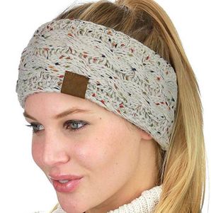 DHL Transport 21 Färger Stickad virkning pannband Kvinnor Vinter Sports headwrap Turban Head Band Ear Warmer Beanie Cap6398709