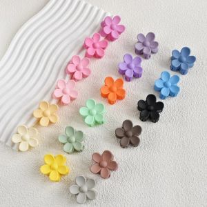 3,5 cm corea flor forma de cabelo clipes de garras mulheres meninas caranguejo sólido mini cabelos garras de cavalo penteado barrette chapura acessórios