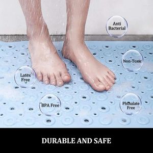 Banyo Paspasları Banyo Mat Slip Olmayan Zemin Pedi Güçlü Emme Bardakları Hızlı Kurutma Anti-kayma 88x40cm Duş Ev EL TORM