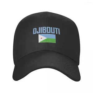 Ball Caps DJIBOUTI Country Name With Flag Sun Baseball Cap Breathable Adjustable Men Women Outdoor Soccer Hat For Gift