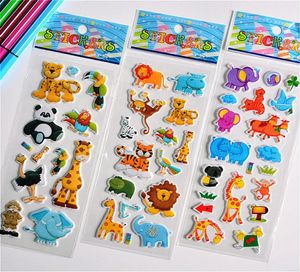 200 szt. Cały 3D Puffy Bubble Naklejki Animal Cartoon Princess Cat Waterpoof DIY Toys For Kids Child Girl7878348
