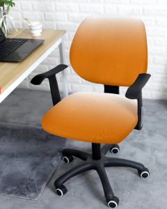 Gradient fala kropka pomarańczowy stały kolor elastyczny fotela okładka krzesła komputerowego zdejmowane krzesło biurowe slipcover podzielone okładki siedziska