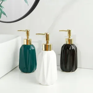 Liquid Soap Dispenser Hand Sanitizer Bottle Ceramic Empty Square Push-type Shampoo Shower Gel Bottling Creative Household