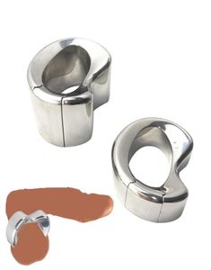 yutong Stainless steel penis lock cock Ring Heavy Duty weight male metal Ball Stretcher Scrotum Delay ejaculation BDSM nature Toy 7317374