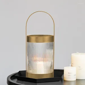 Candle Holders Metal Frame Candlestick Creative Portable Storage Rack Restaurant Bar Table Decoration Home Desktop Exquisite Gift