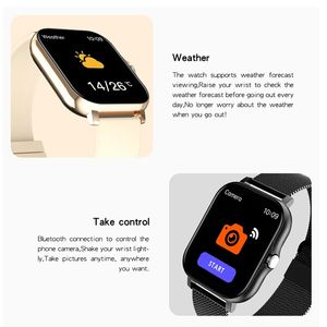 For Xiaomi Samsung Android Phone 1.69" Color Screen Full Touch Custom Dial Smart watch Women Bluetooth Call 2023 Smart Watch Men