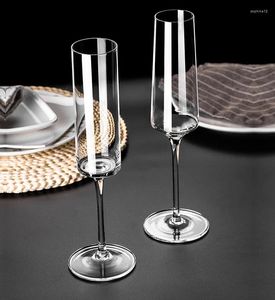 Wine Glasses 2PCS Lead Free Crystal Glass Flute Champagne Goblet Red Dessert Cocktail Party Gift Cup