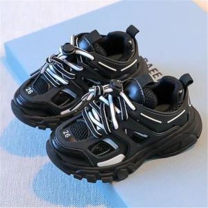 Çocuk Ayakkabı Tasarımcı Sneakers Bahar Sonbahar Çocukları Ayakkabı Kız Kızlar Spor Nefes Alabilir Çocuk Bebek Gençlik Günlük Eğitmenler Yetişkinler Bebekler Moda Atletik Sneaker 25-35