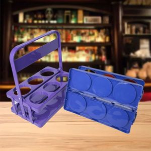 Återanvändbar hållbar hopfällbar ölflaska Cup Bar Beverage Display Basket Drink Holder 6 Pack Wine Rack
