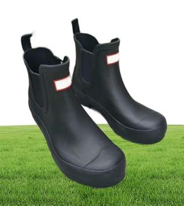 designer Rain Boots Women Ankle Rainboots Rain Boots Knee Boots /black/blue1512617
