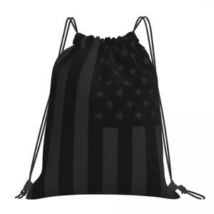 Backpack USA Flag BlackoutStealth Backpacks Sacos portáteis Bacha de bolso de bolso de bolso para homens para mulheres estudantes