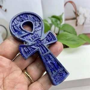 Dekorative Figuren 10 cm natürliche Lapis Lazuli Anka Schnitzhandwerk Heilung Energie Stein Mode Home Dekoration Geschenktisch Tisch Ornamente