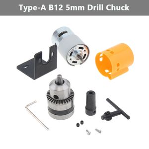 12V/24V 775 DC Motor Drill Chuck B10/B12/JT0 DIY Table Bench Drill Bit Electric Polishing Tool Accessories Woodworking Tools