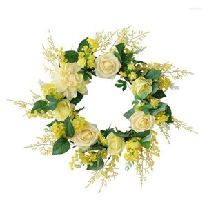 Decorative Flowers Harvest Spring Wreath Fall Thanksgiving Decorations Home Party Indoor Outdoor Summer Holiday Ornaments Pendant Y5GB