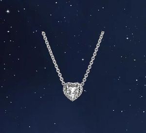 Fashion 925 Серебряное Сердечное Сердечное Ожерелье C -Diamond Bright Star Item Original Poxed P Мужские и женские подарки 6938647