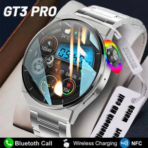 Relógios Smart Watch GT3 Pro NFC SmartWatch 2023 Nova Bluetooth CHAMADA CHARGA sem fio Sport Rastreador de fitness à prova d'água para Huawei Android