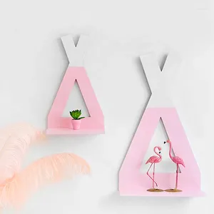 Piastre decorative per bambini Scaffali a parete Monte in legno in legno per bambini decorazioni per camerette per bambola Display sterco rastrellino vivente