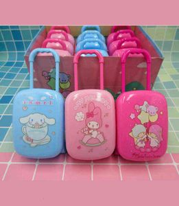 Korean creative Gemini jade guigou cute rabbit Trolley Case eraser cat suitcase pushable rubber prize8909607