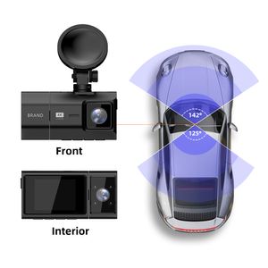 Ekiy M700C 4K Dash Cam 2160p 142fov Car Dashcam Camera Eingebaute GPS-DVR-Recorder 24H Parkmonitor WiFi App 1080p Innenkammer