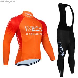 サイクリングジャージーセットIneos grenadier Autumn Cycling Jersey Set long Seve Quick Dry Bicyc Clothin