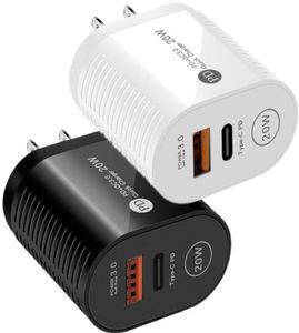 12W 5V 24AデュアルポートPDタイプCウォール充電器EU US US UK AC HOME TRAVEL ADAPTER充電器用iPhone 12 13 Samsung HTC LG Android Pho4448456