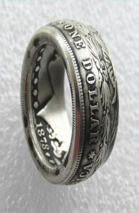 Selling Silver Plated Morgan Silver Dollar Coin Ring 039Heads039 Handmade In Sizes 816 high quality9679328