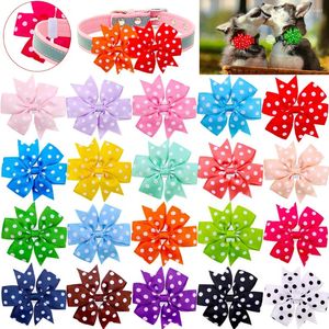 Dog Apparel 10ps Bow Tie Small Accessories Slideable Bowties Dot Pet Supplies Collar Grooming For Dogs Cats