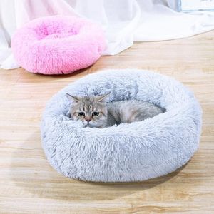 Dog Houses & Kennels Accessories Pet Bed Nest Washable Kennel Cat Warm Comfortable House Easy To Clean Supplies Soft Round263P