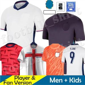 2024 England Kane Soccer Jerseys Euro Cup Foden Russo Angleterre 23 24 England Red Flag Cross Sterling Bellingham Rashford Grealish Home Away Jerseys Men Kids Kit