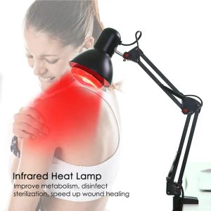 Floor Stand Infrared Heat Physiotherapy Lamp Pain Relief Speed Up Wound Healing 180° Adjustable Anti-scald Health Care Lamp