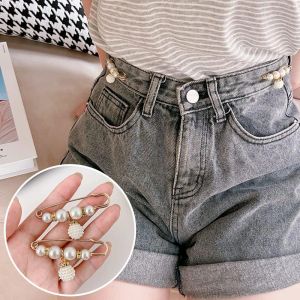 4/1PCS Heavy Duty Safety Pins Pearl Embellishment Brooch Pin Decorative Sweater Clips Safety Pins for Brooches Decorative Crafts