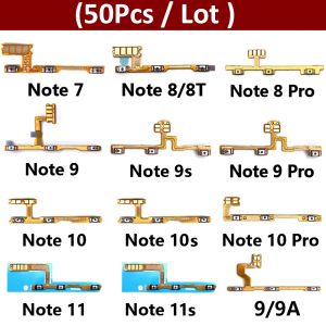 Shavers 50pcs, Volume Button Power Switch on Off Button Flex Cable for Xiaomi Redmi 7 7a 8 8a 9 9a Note 7 8 8t 9 10 10s 11 11s Pro 9s